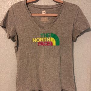 North Face v-neck tee